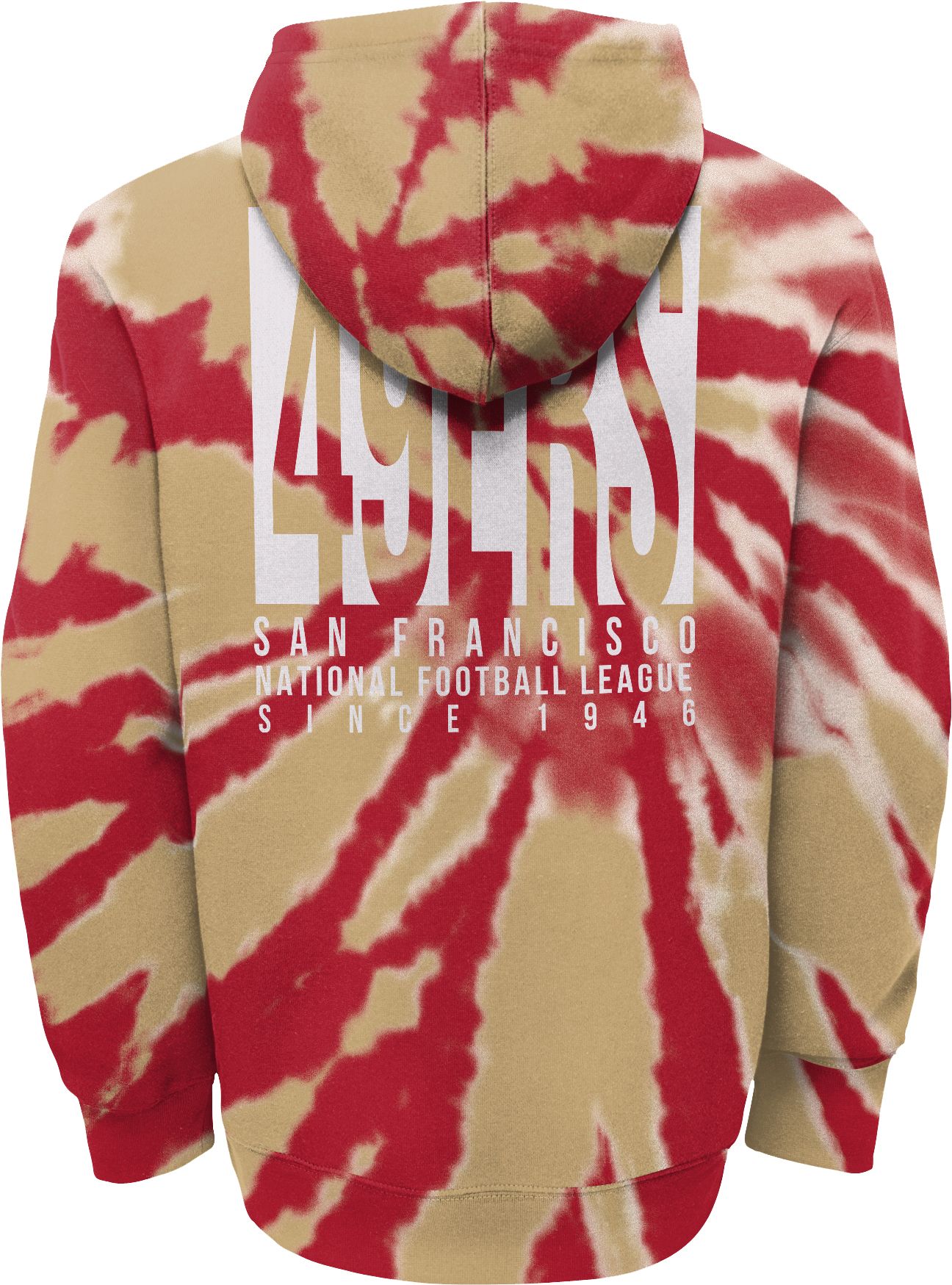 NFL Team Apparel Youth San Francisco 49ers Statement Tie Dye Hoodie product image