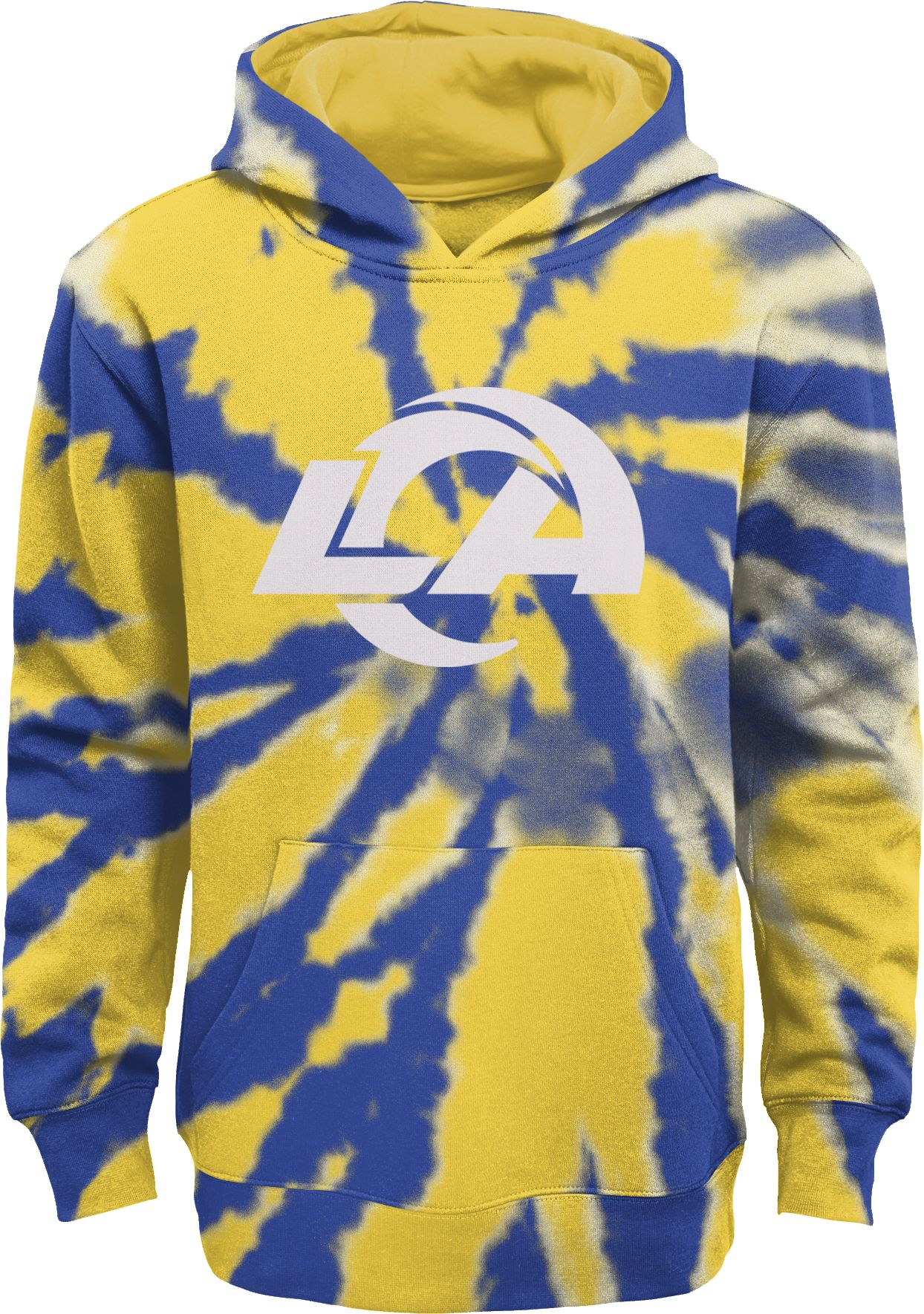NFL Team Apparel Youth Los Angeles Rams Statement Tie Dye Hoodie product image