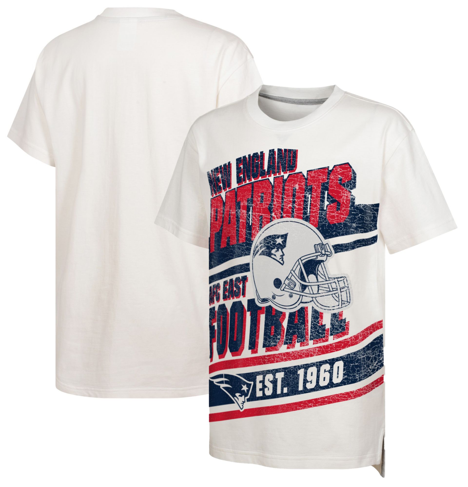 NFL Team Apparel Youth New England Patriots Get Loud White T-Shirt product image