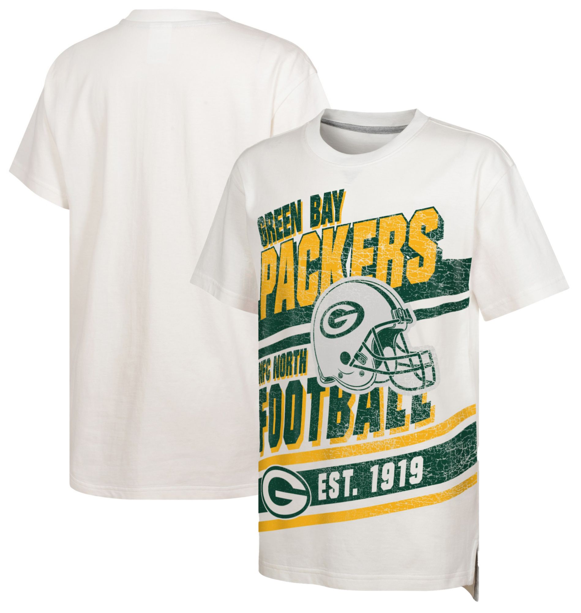 NFL Team Apparel Youth Green Bay Packers Get Loud White T-Shirt product image