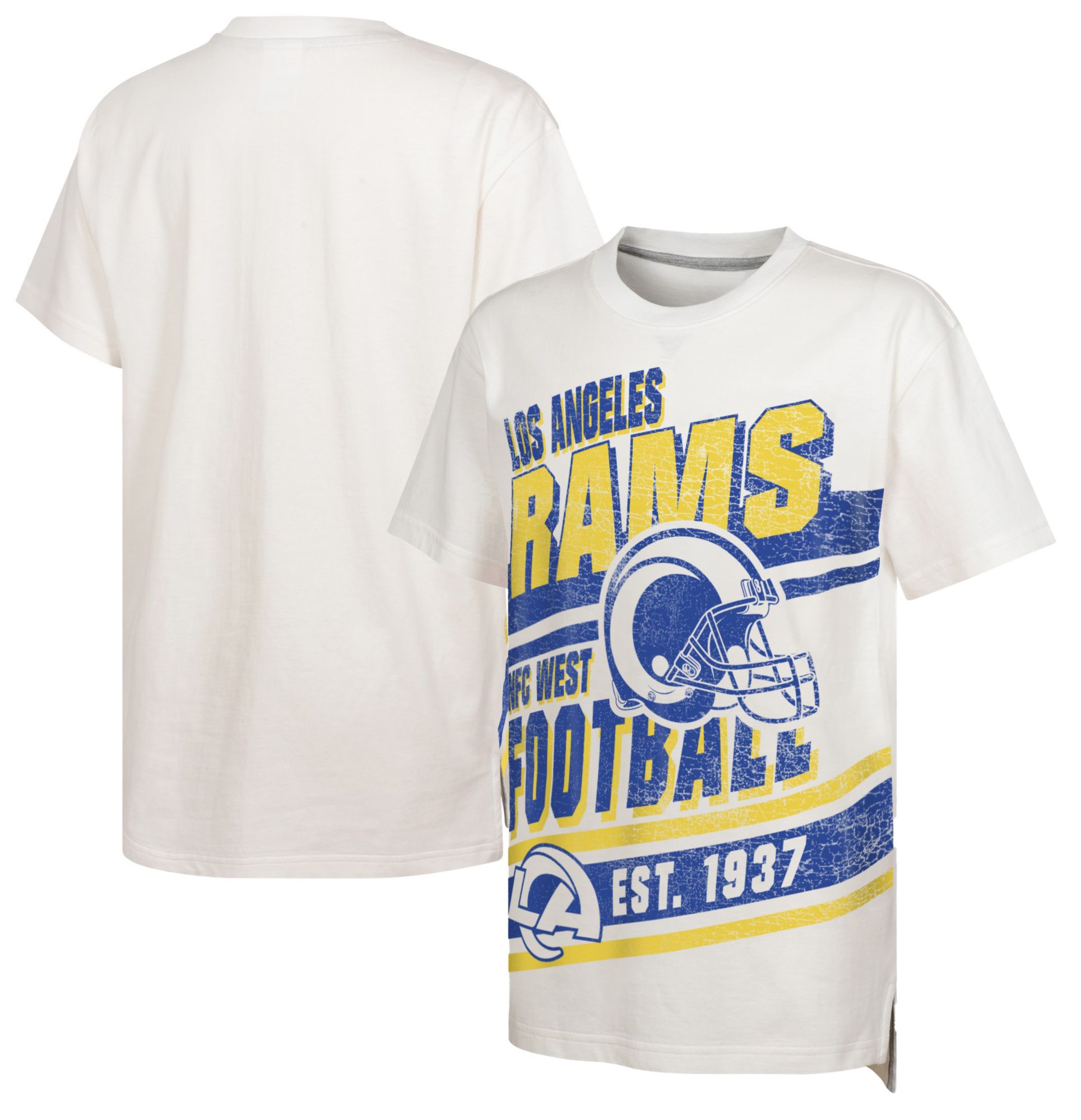 NFL Team Apparel Youth Los Angeles Rams Get Loud White T-Shirt product image