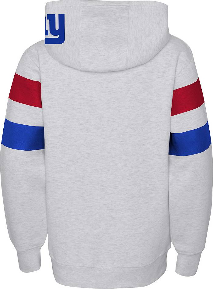 NFL Team Apparel Youth New York Giants Dynamic Duo Grey Pullover