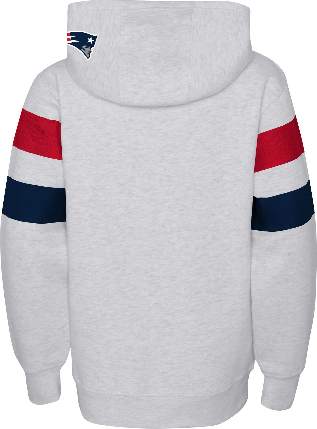 NFL Team Apparel Youth New England Patriots Dynamic Duo Grey Pullover Hoodie