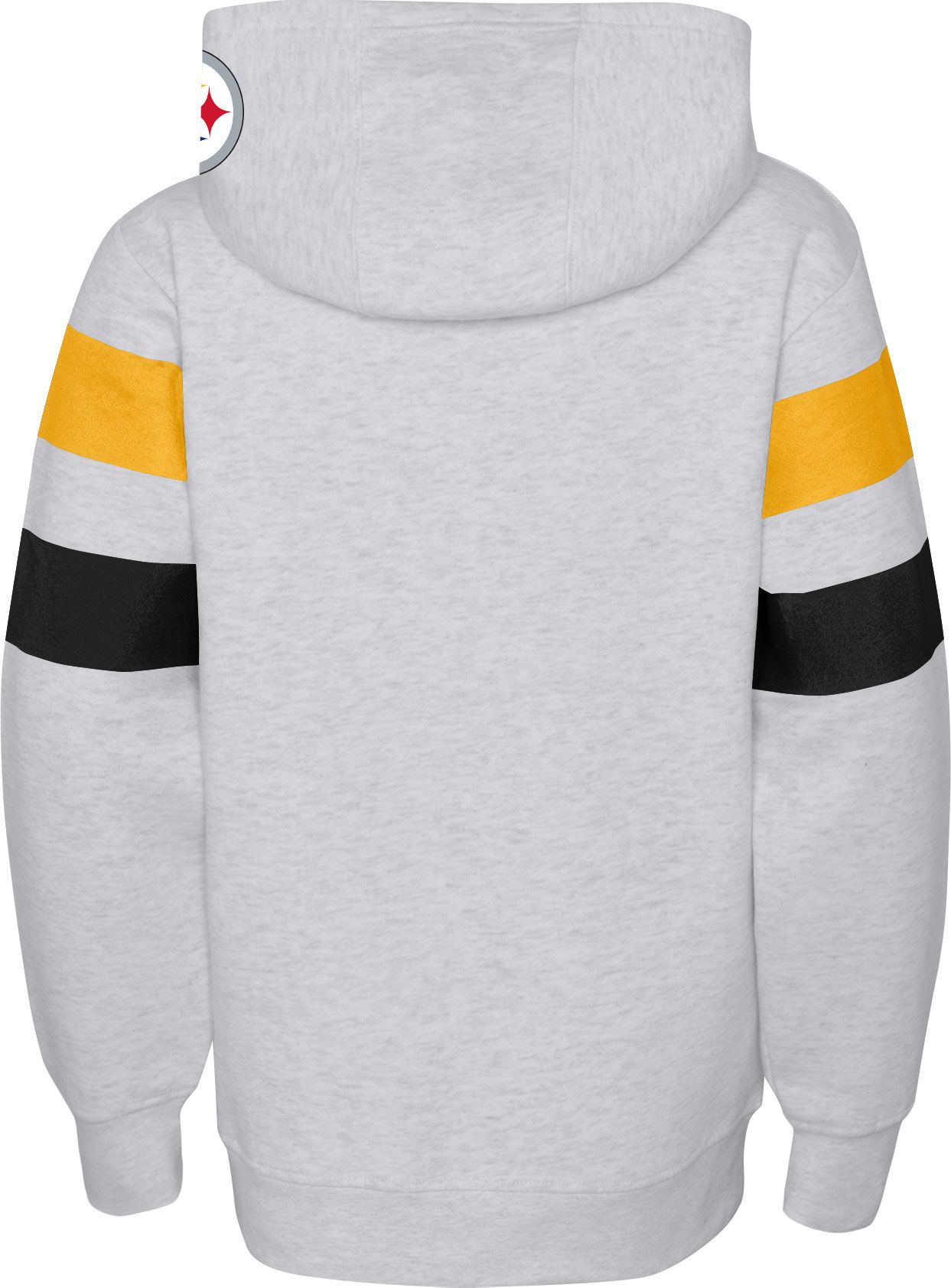 NFL Team Apparel Youth Pittsburgh Steelers Dynamic Duo Grey Pullover Hoodie product image