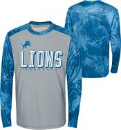 NFL Team Apparel Youth Detroit Lions Cover 2 Long Sleeve T-Shirt