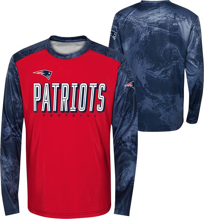Vision New England Patriots NFL Team Apparel Long Sleeve Shirt Size Youth Large 14-16