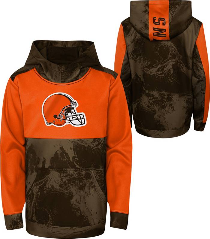 Football Fan Shop Officially Licensed NFL 1/2 Zip Pullover Hooded Jacket - Browns