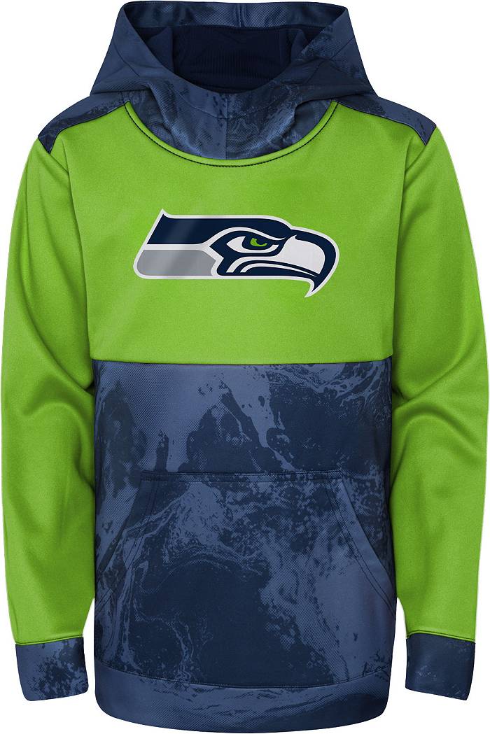 NFL Team Apparel Youth Seattle Seahawks All Out Blitz Team Color Hoodie