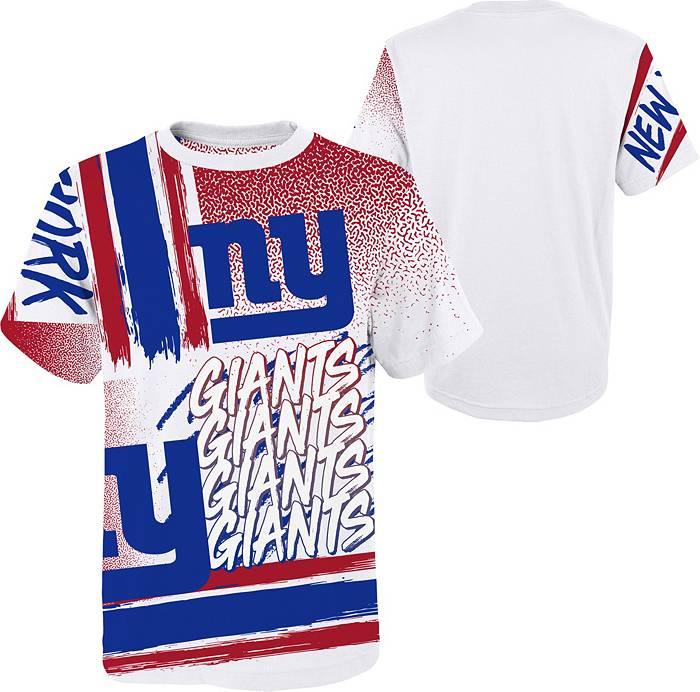 NFL Team Apparel Youth New York Giants Game Time White T-Shirt