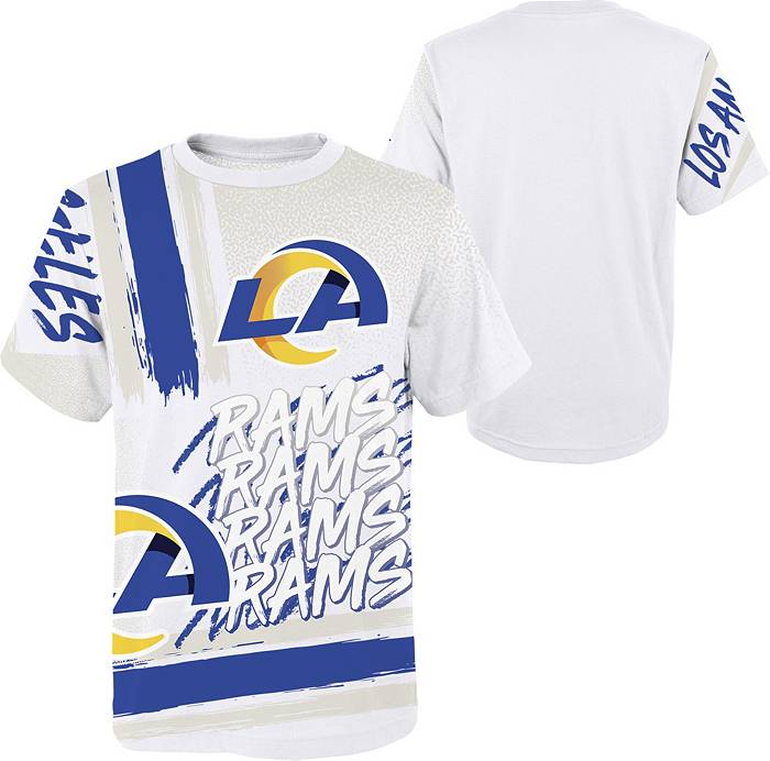 NFL Team Apparel Youth Los Angeles Rams Game Time White T-Shirt