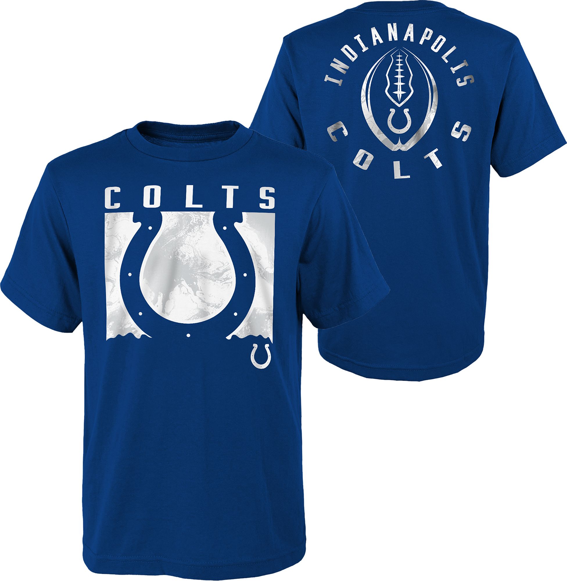 NFL Team Apparel Youth Indianapolis Colts Liquid Camo Blue T-Shirt