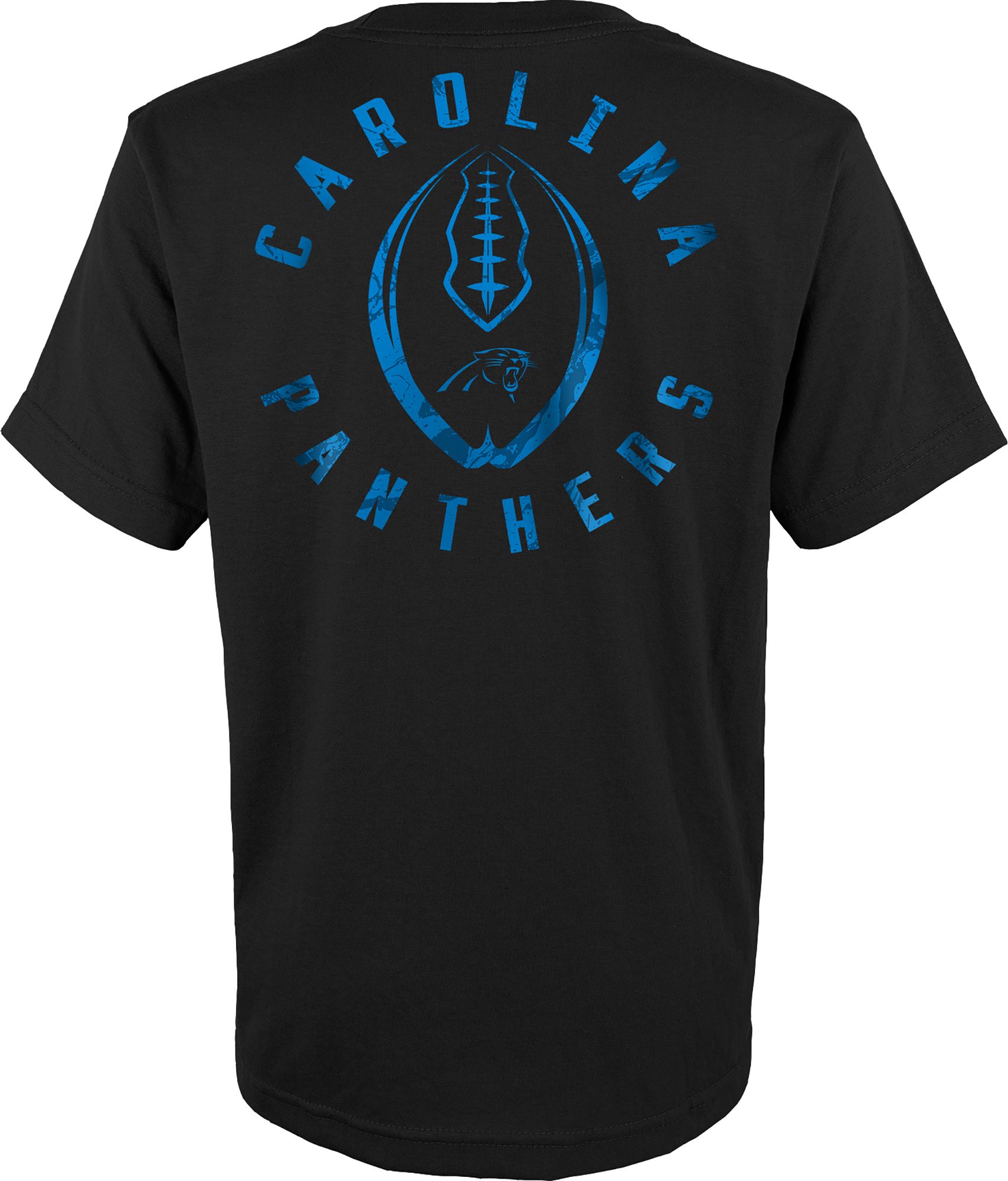 NFL Team Apparel Youth Carolina Panthers Liquid Camo Black T-Shirt