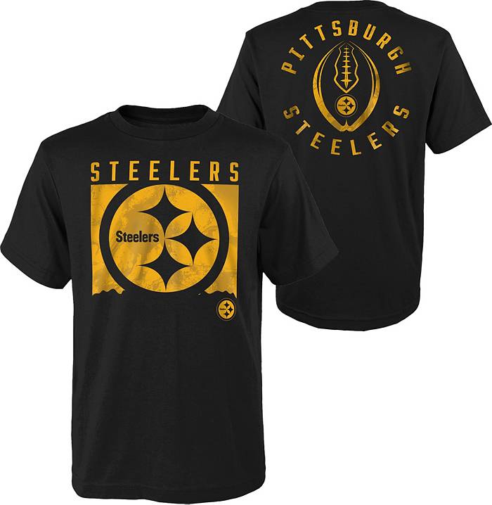 NFL Team Apparel Youth Pittsburgh Steelers Liquid Camo Black T-Shirt