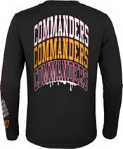 NFL Team Apparel Youth Washington Commanders Team Drip Black Long Sleeve T-Shirt product image