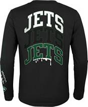 NFL Team Apparel Youth New York Jets Team Drip Black Long Sleeve T-Shirt product image