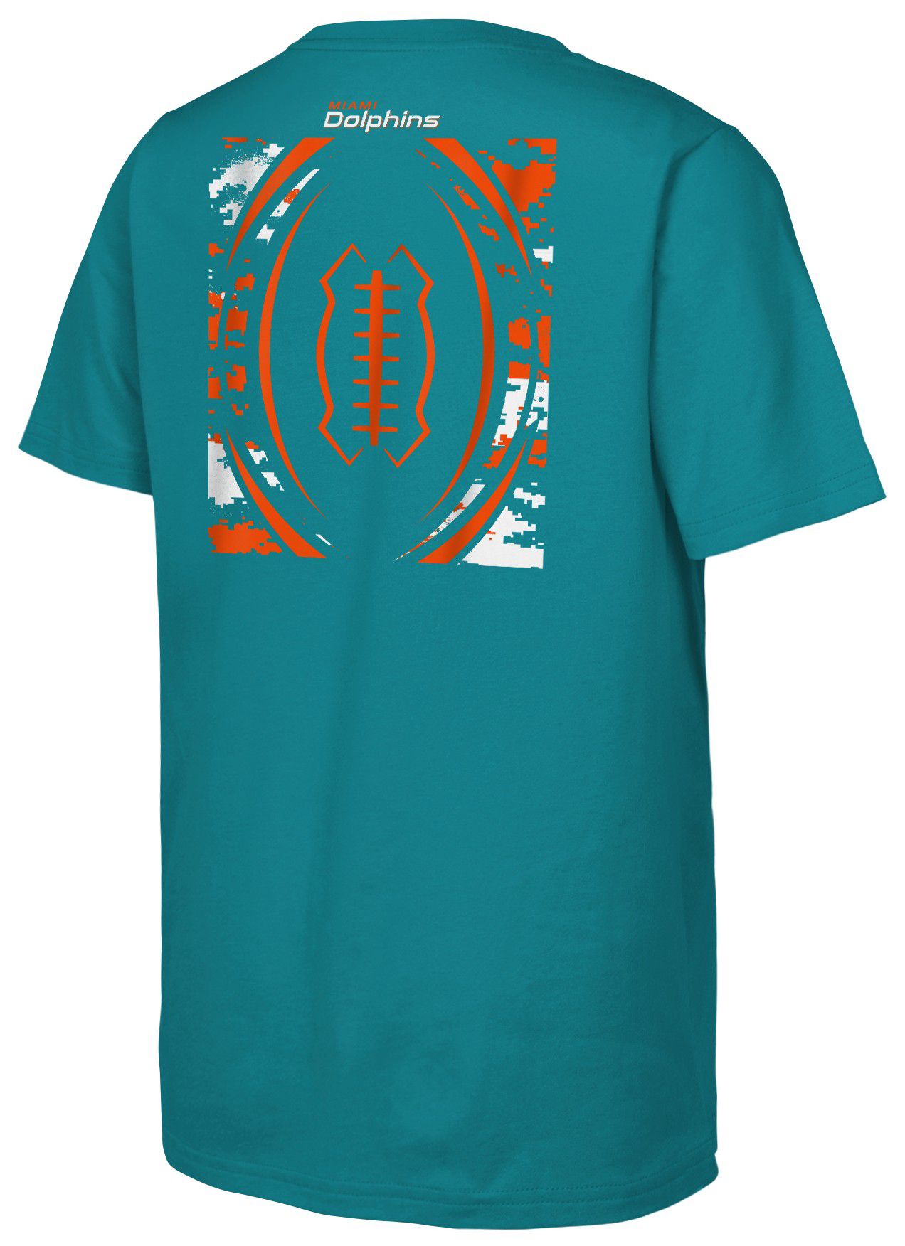 NFL Team Apparel Youth Miami Dolphins Blitz Back Aqua T-Shirt product image