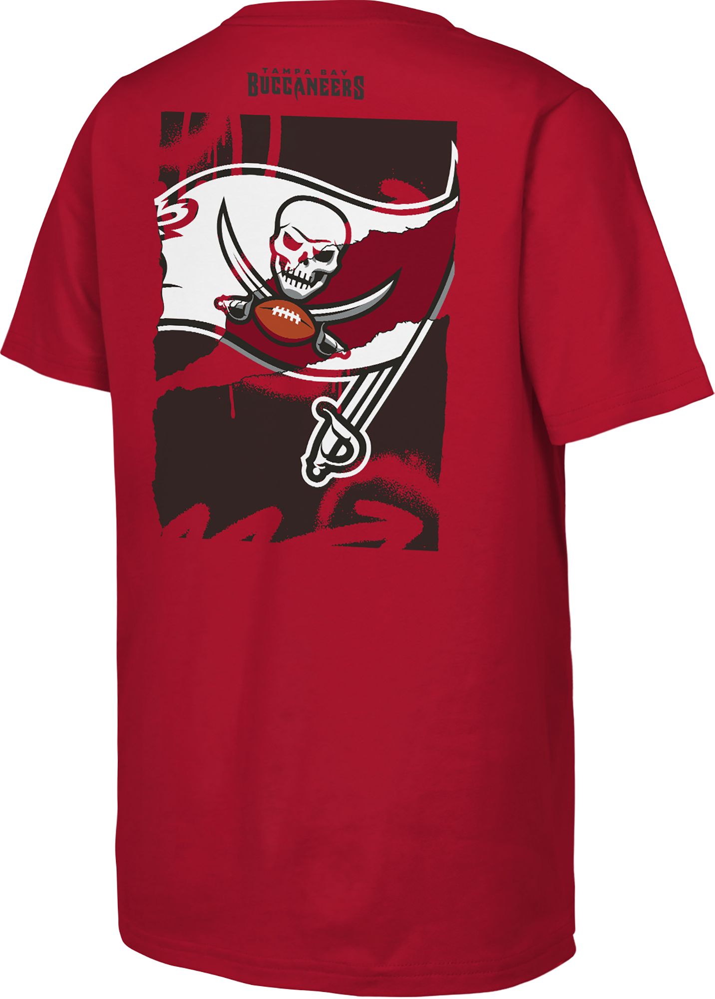 NFL Team Apparel Youth Tampa Bay Buccaneers Dark Red Posterize T-Shirt product image