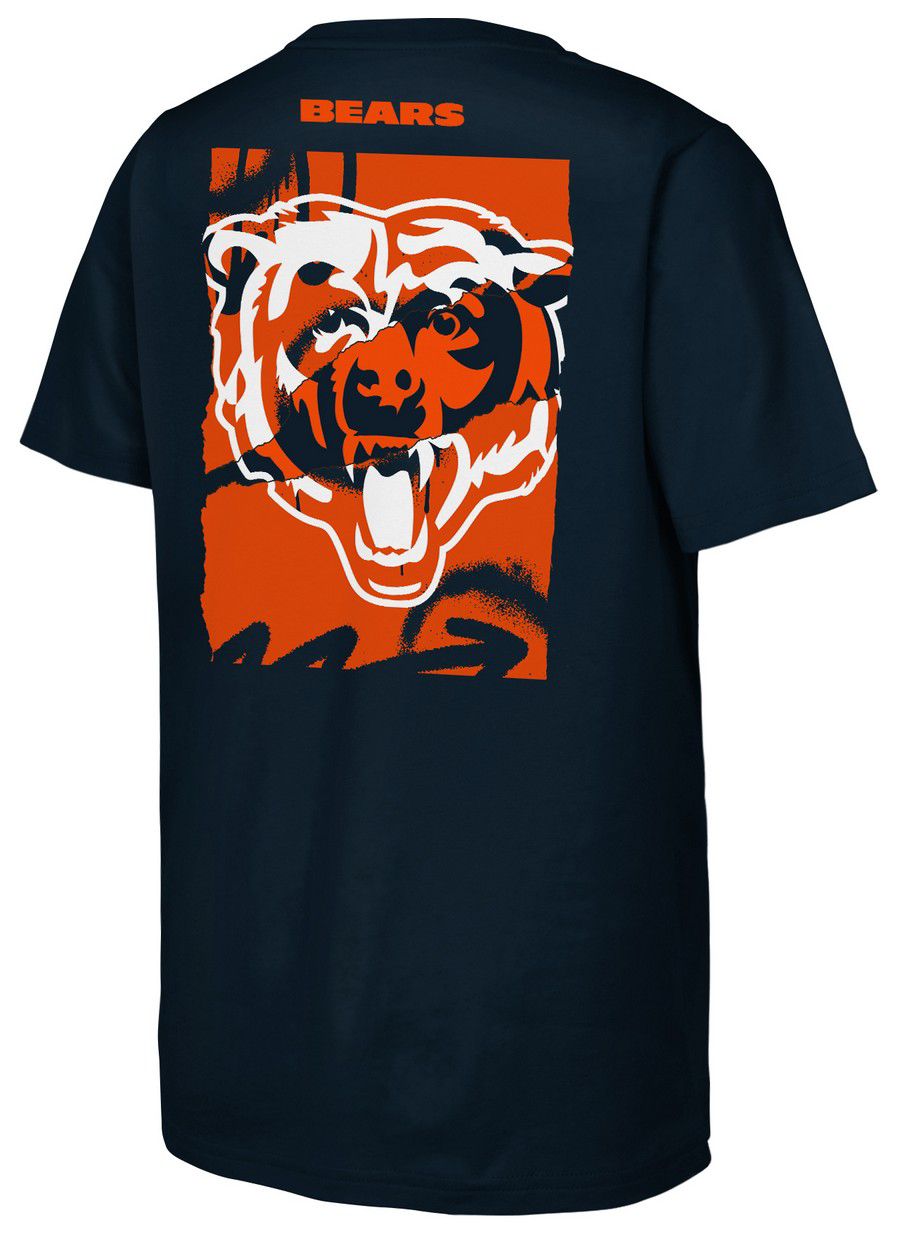 NFL Team Apparel Youth Chicago Bears Navy Posterize T-Shirt product image