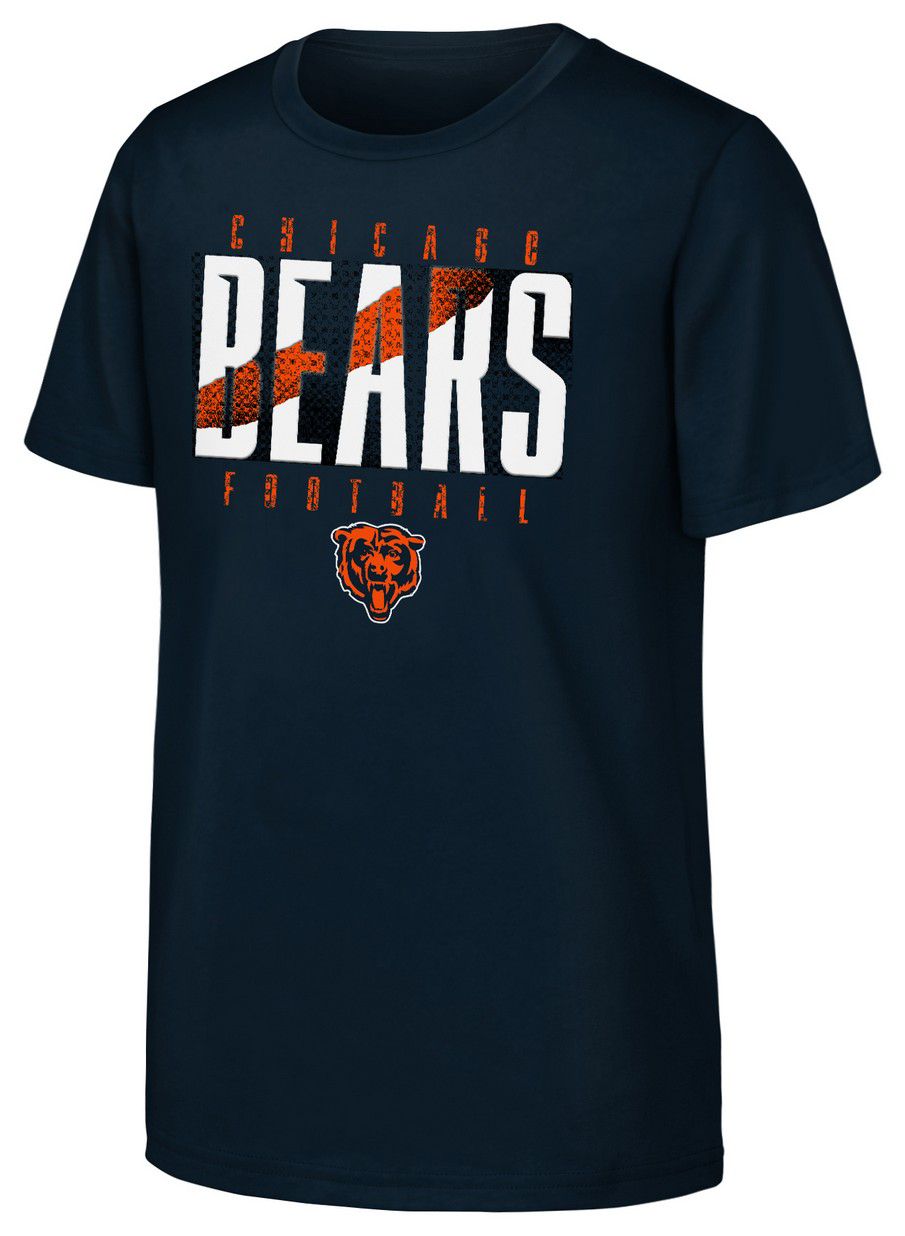 NFL Team Apparel Youth Chicago Bears Navy Posterize T-Shirt product image