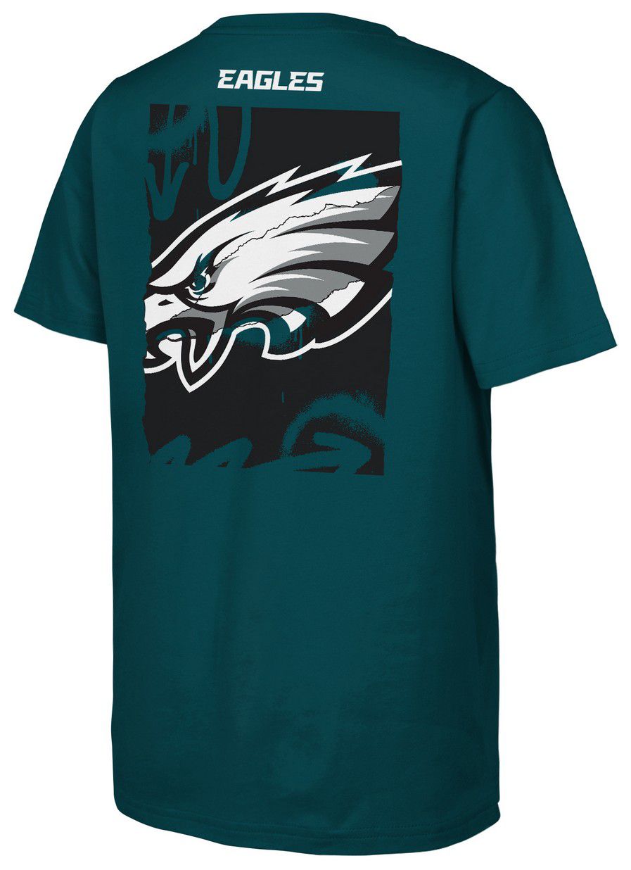 NFL Team Apparel Youth Philadelphia Eagles Green Posterize Short Sleeve T-Shirt product image