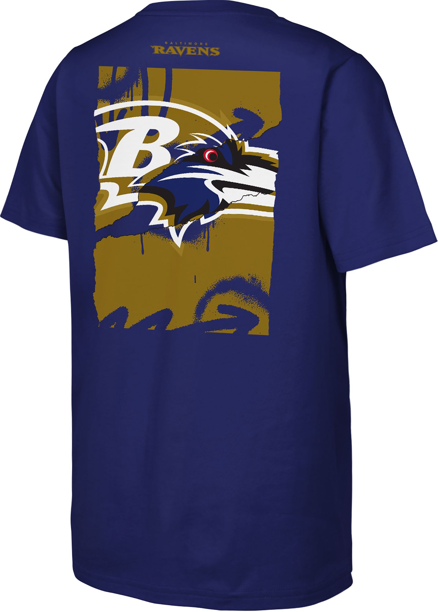 NFL Team Apparel Youth Baltimore Ravens Purple Posterize T-Shirt product image