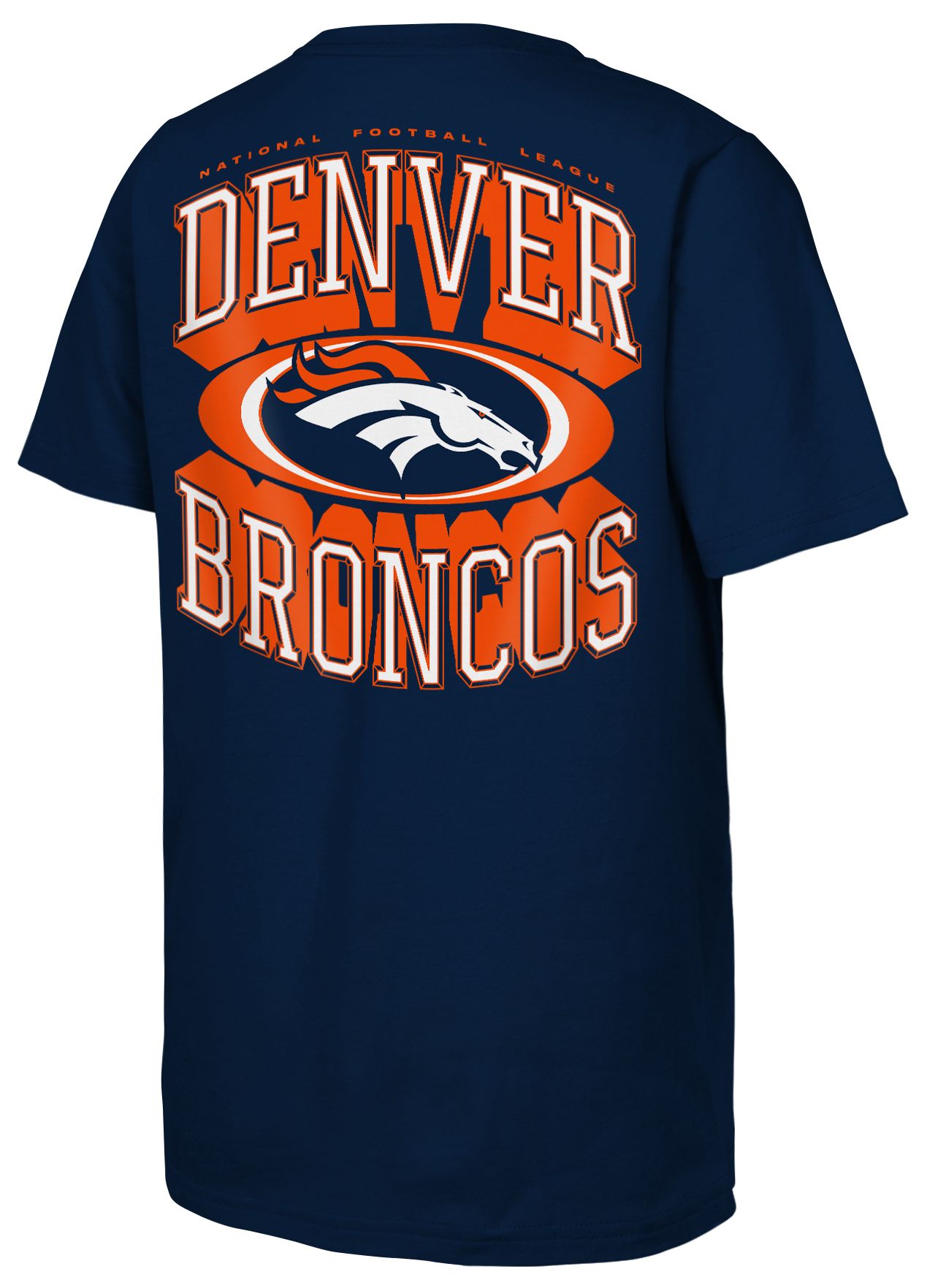 NFL Team Apparel Youth Denver Broncos Navy Mentality T-Shirt product image