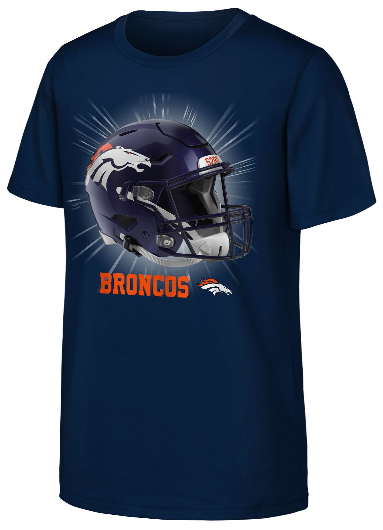 NFL Team Apparel Youth Denver Broncos Navy Mentality T-Shirt product image