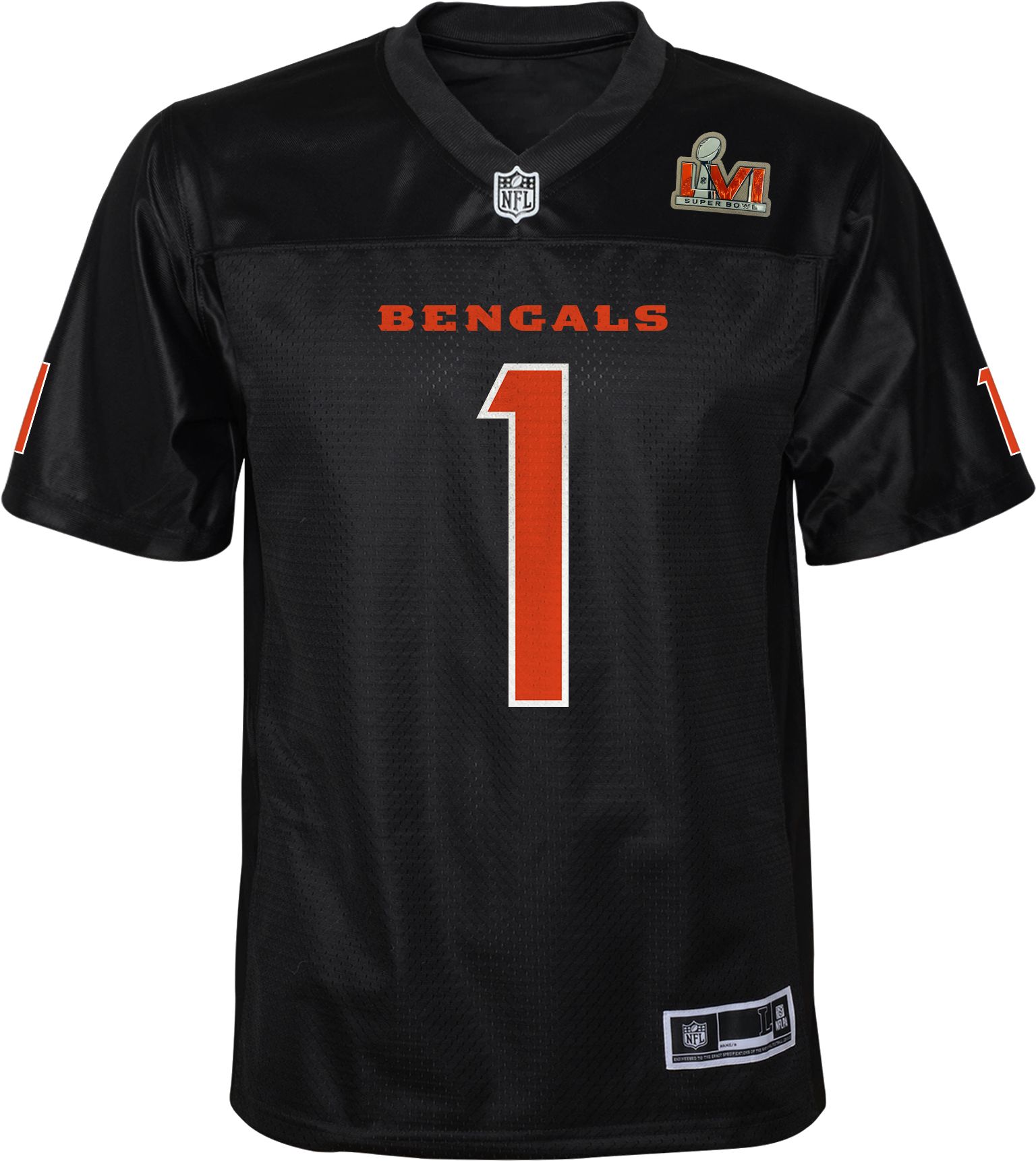 Nike Youth 2021 Super Bowl LVI Bound Cincinnati Bengals Ja'Marr Chase #1 Jersey product image