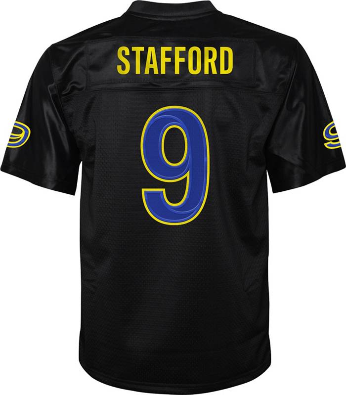 Nike Youth NFL Super Bowl LVI Bound Los Angeles Rams Matthew Stafford Number 9 Jersey - Black - XL - XL (extra Large)