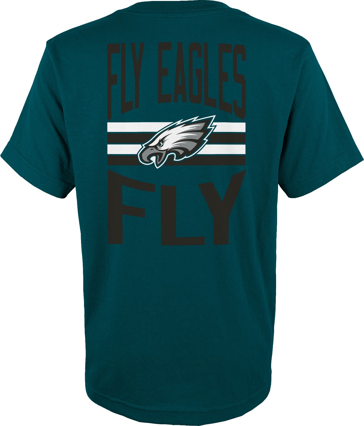 NFL Team Apparel Youth Philadelphia Eagles Slogan Back Green T-Shirt product image