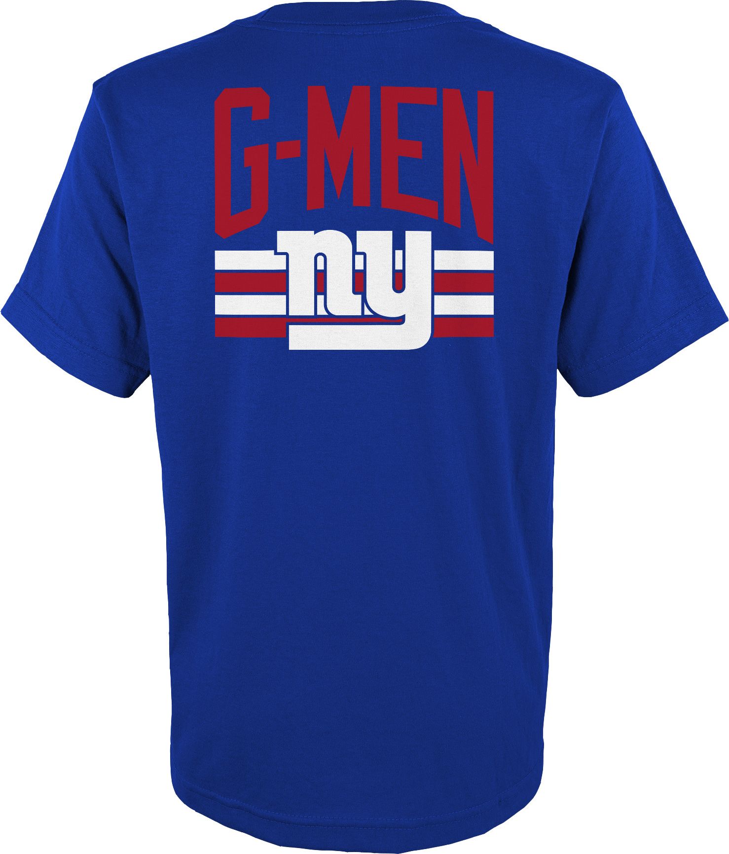 NFL Team Apparel Youth New York Giants Slogan Back Royal T-Shirt product image