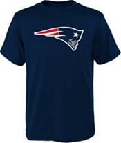 NFL Team Apparel Youth New England Patriots Slogan Back Navy T-Shirt product image