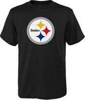 NFL Team Apparel Youth Pittsburgh Steelers Slogan Back Black T-Shirt product image
