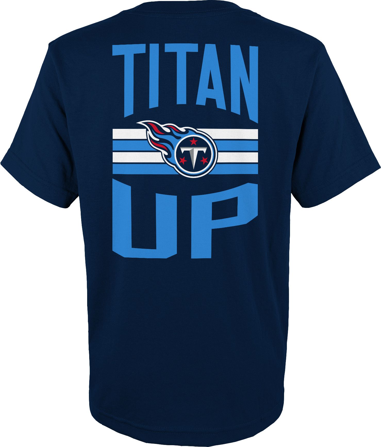 NFL Team Apparel Youth Tennessee Titans Slogan Back Navy T-Shirt product image