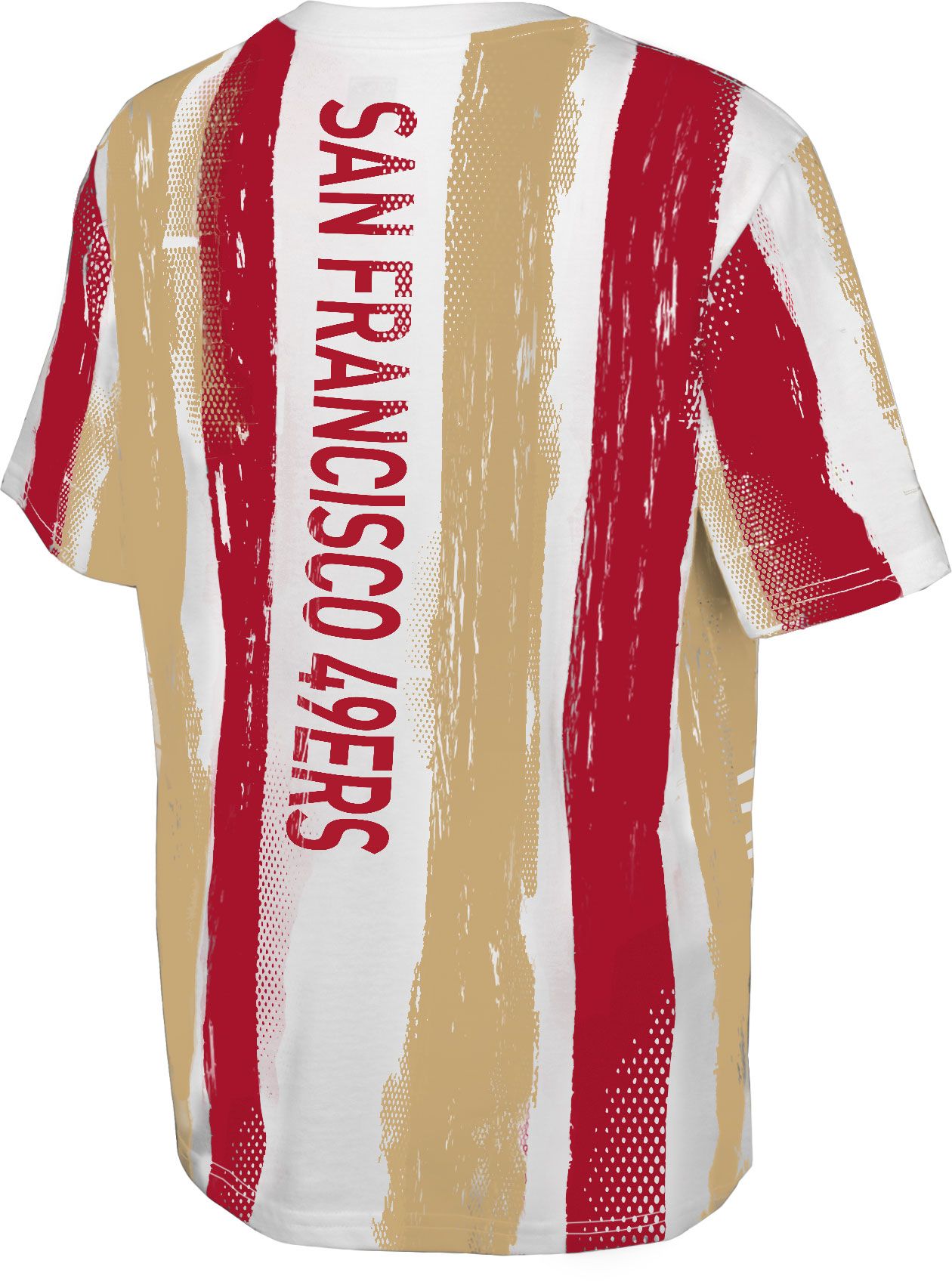 NFL Team Apparel Youth San Francisco 49ers Soccer Stripe Multicolor T-Shirt product image