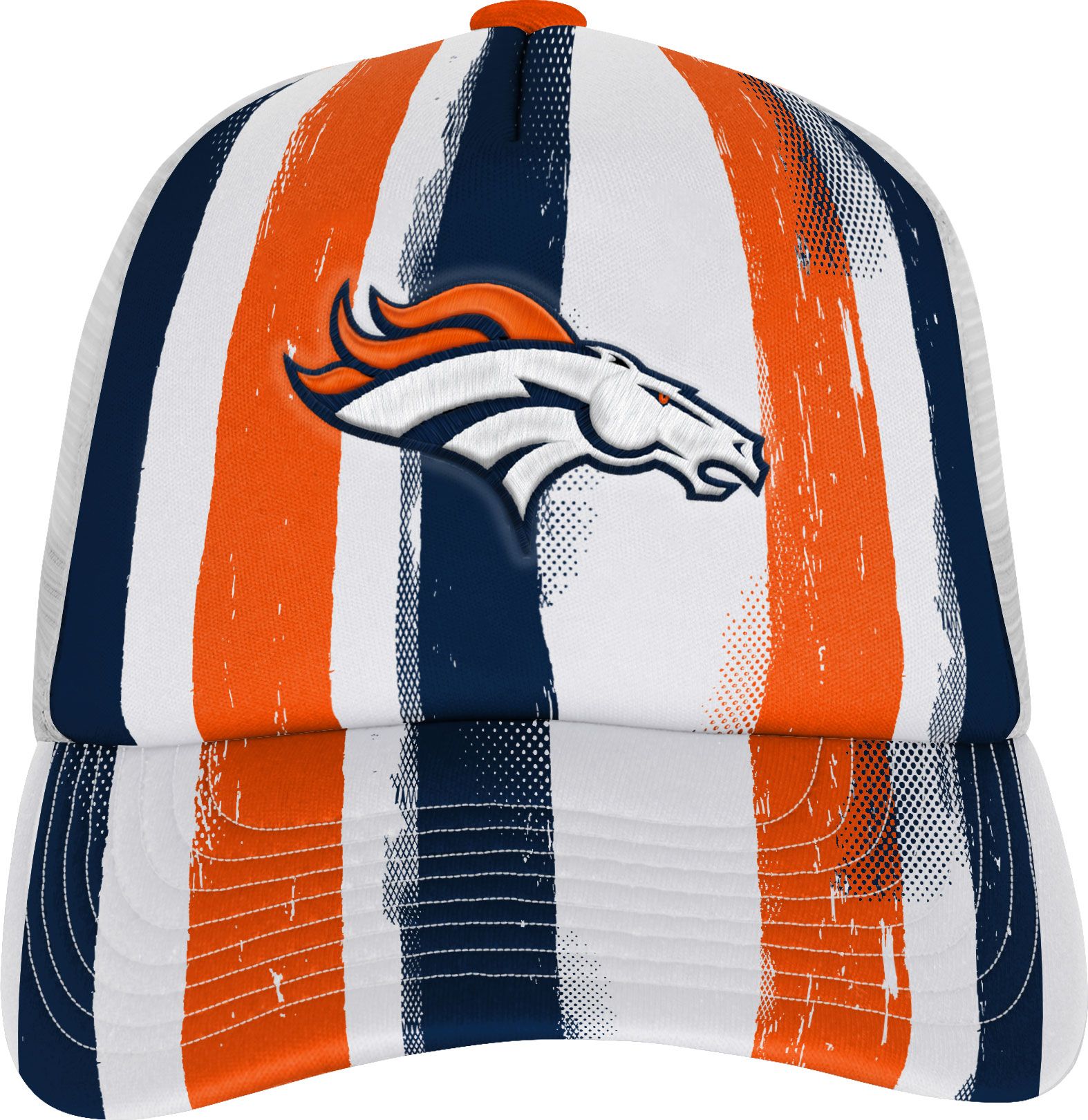 NFL Team Apparel Youth Denver Broncos High Step Orange Adjustable Trucker Hat product image