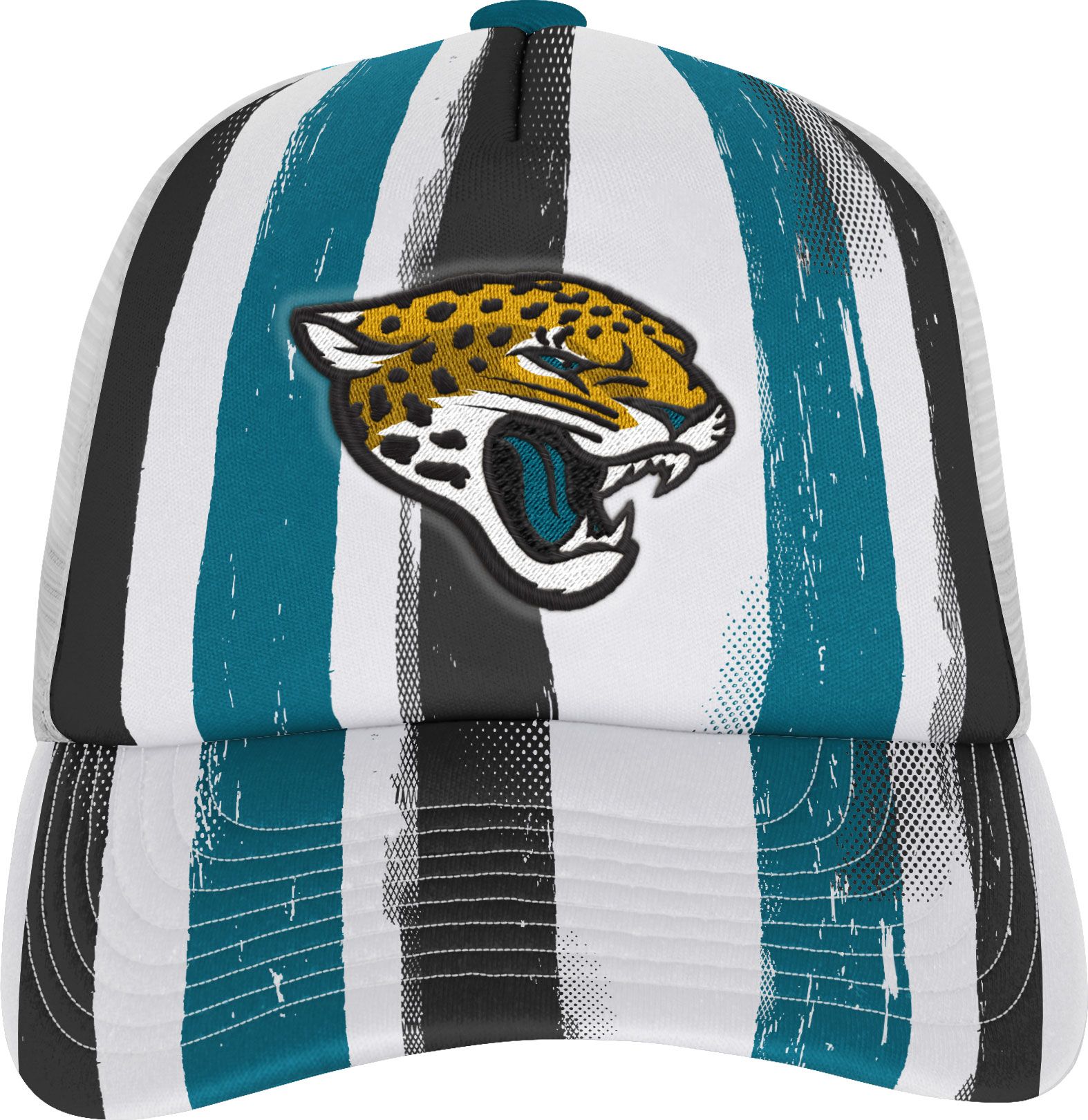 NFL Team Apparel Youth Jacksonville Jaguars High Step Teal Adjustable Trucker Hat product image