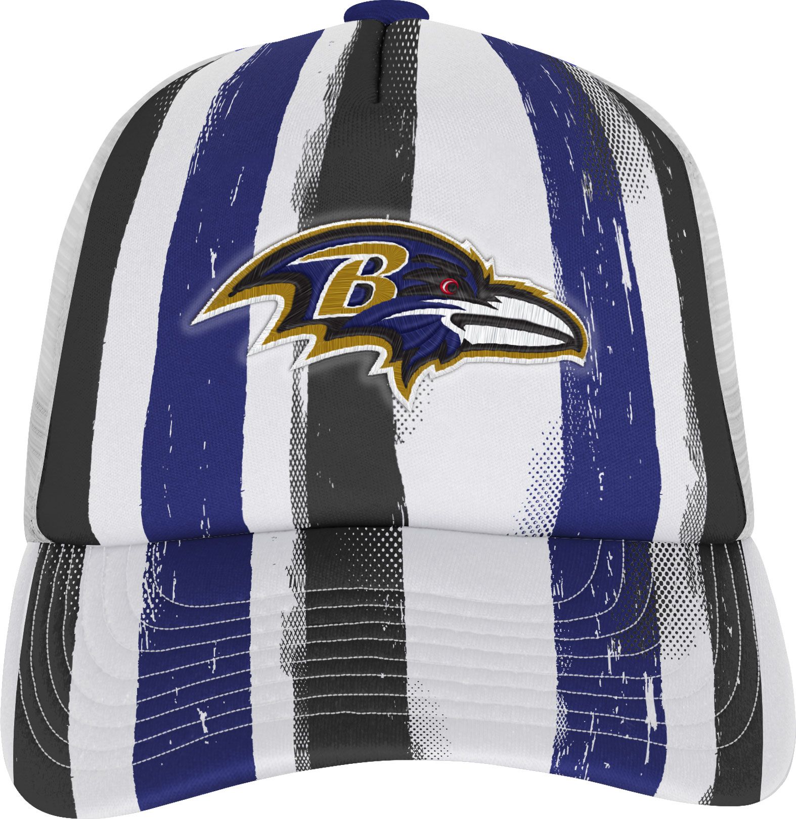 NFL Team Apparel Youth Baltimore Ravens High Step Purple Adjustable Trucker Hat product image