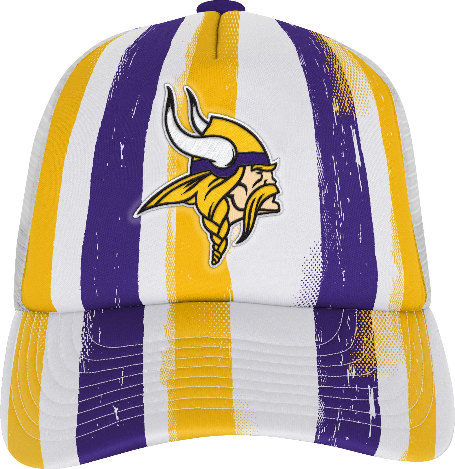 NFL Team Apparel Youth Minnesota Vikings High Step Purple Adjustable Trucker Hat product image