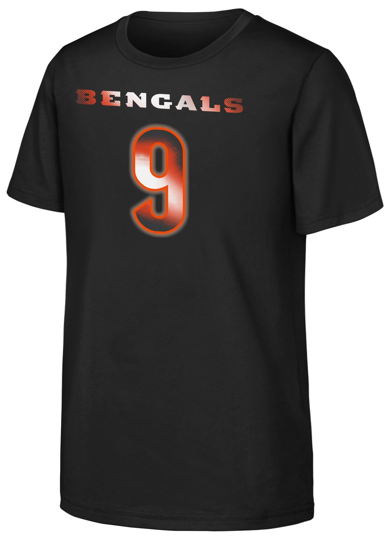 NFL Team Apparel Youth Cincinnati Bengals Joe Burrow #9 Black T