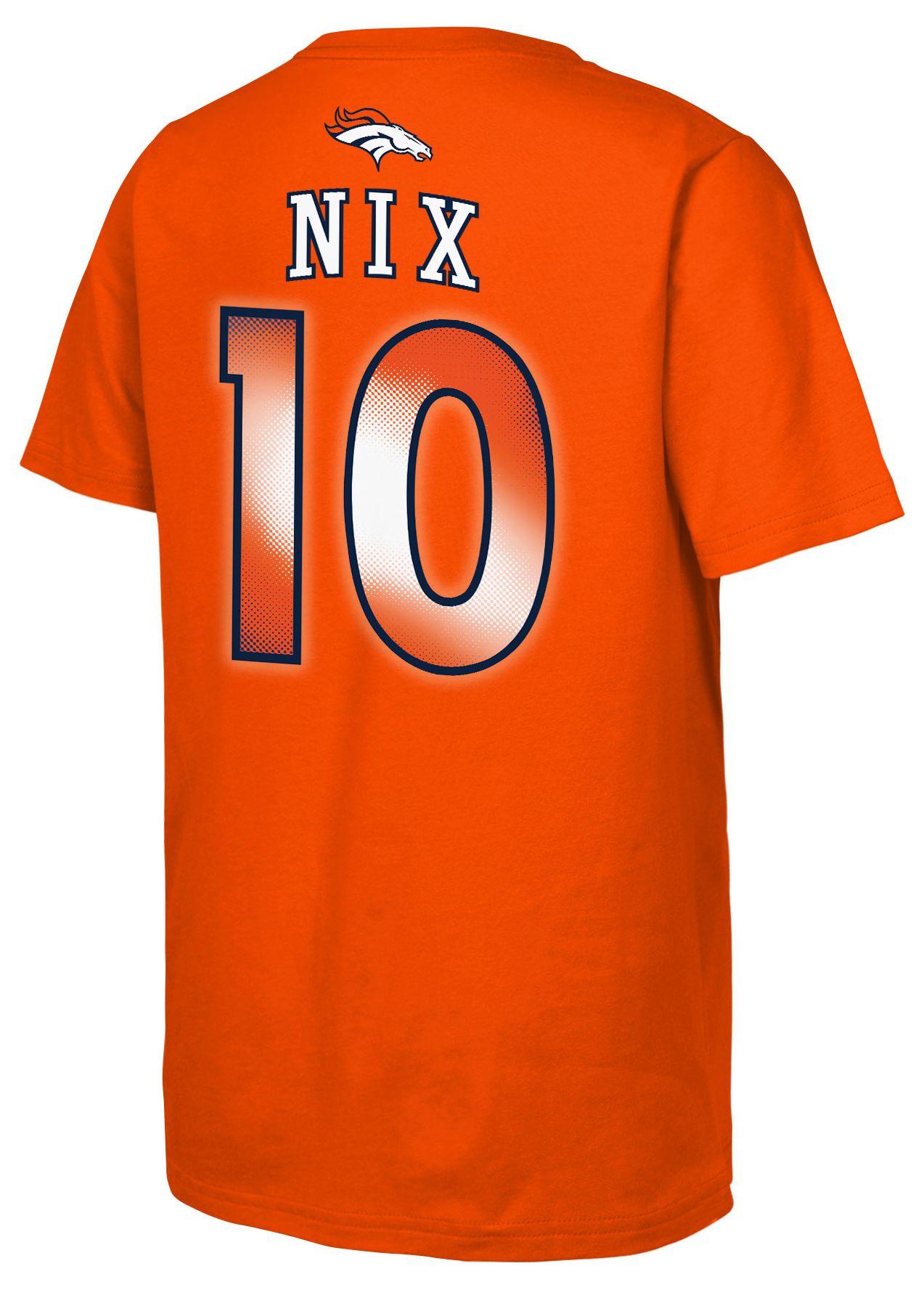 NFL Team Apparel Youth Denver Broncos Bo Nix #10 Orange T-Shirt product image