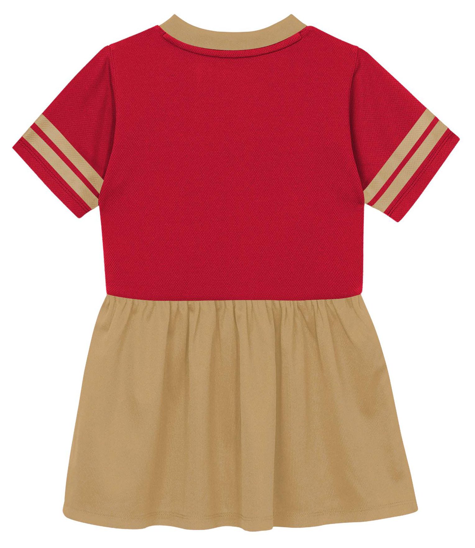 NFL Team Apparel Girls' San Francisco 49ers Red Stadium Lights Dress