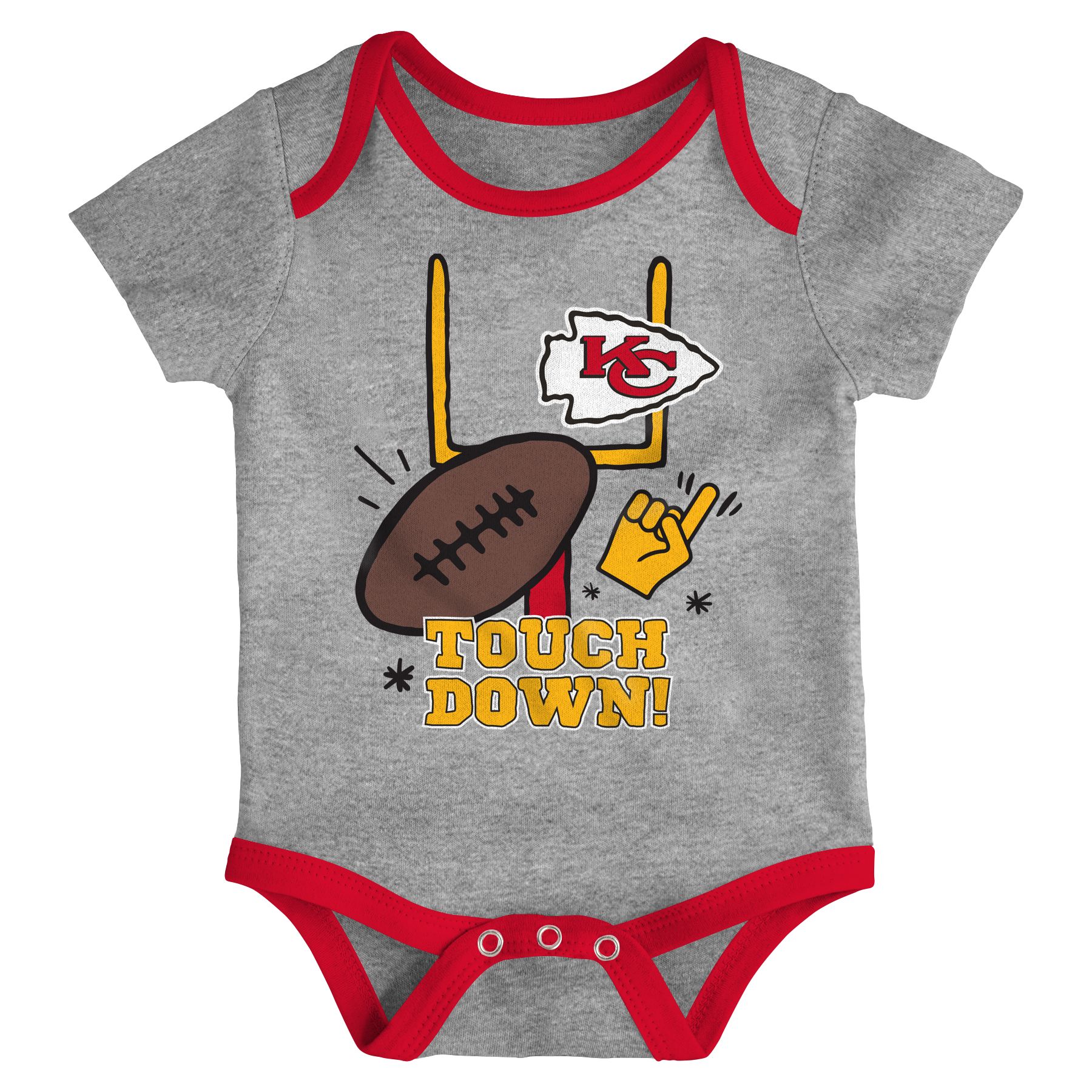 NFL Team Apparel Infant Kansas City Chiefs 3-Piece Creeper Set product image