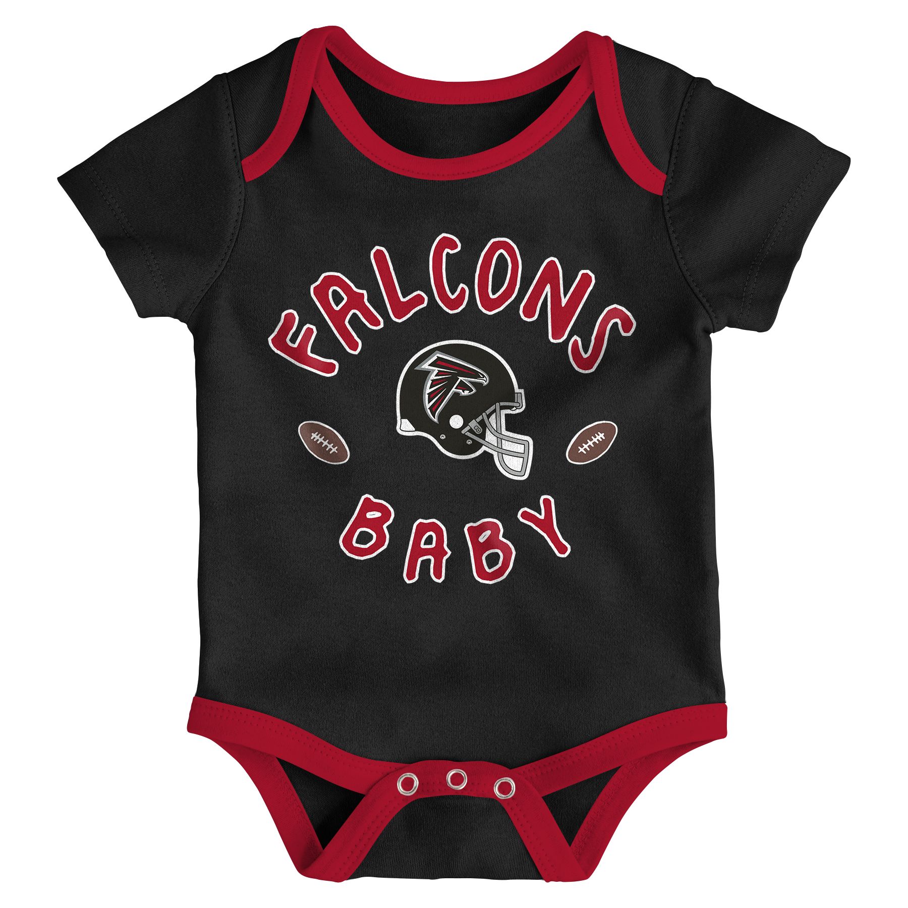 NFL Team Apparel Infant Atlanta Falcons 3-Piece Creeper Set product image