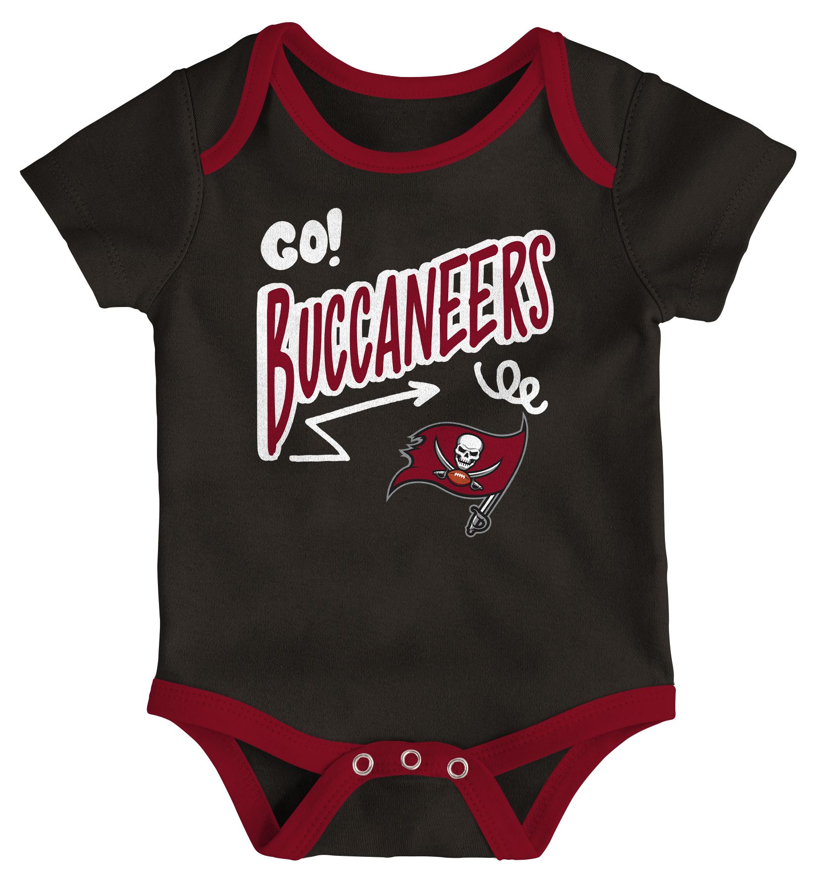 NFL Team Apparel Infant Tampa Bay Buccaneers Red All Day Play 3-Pack Creeper Set product image