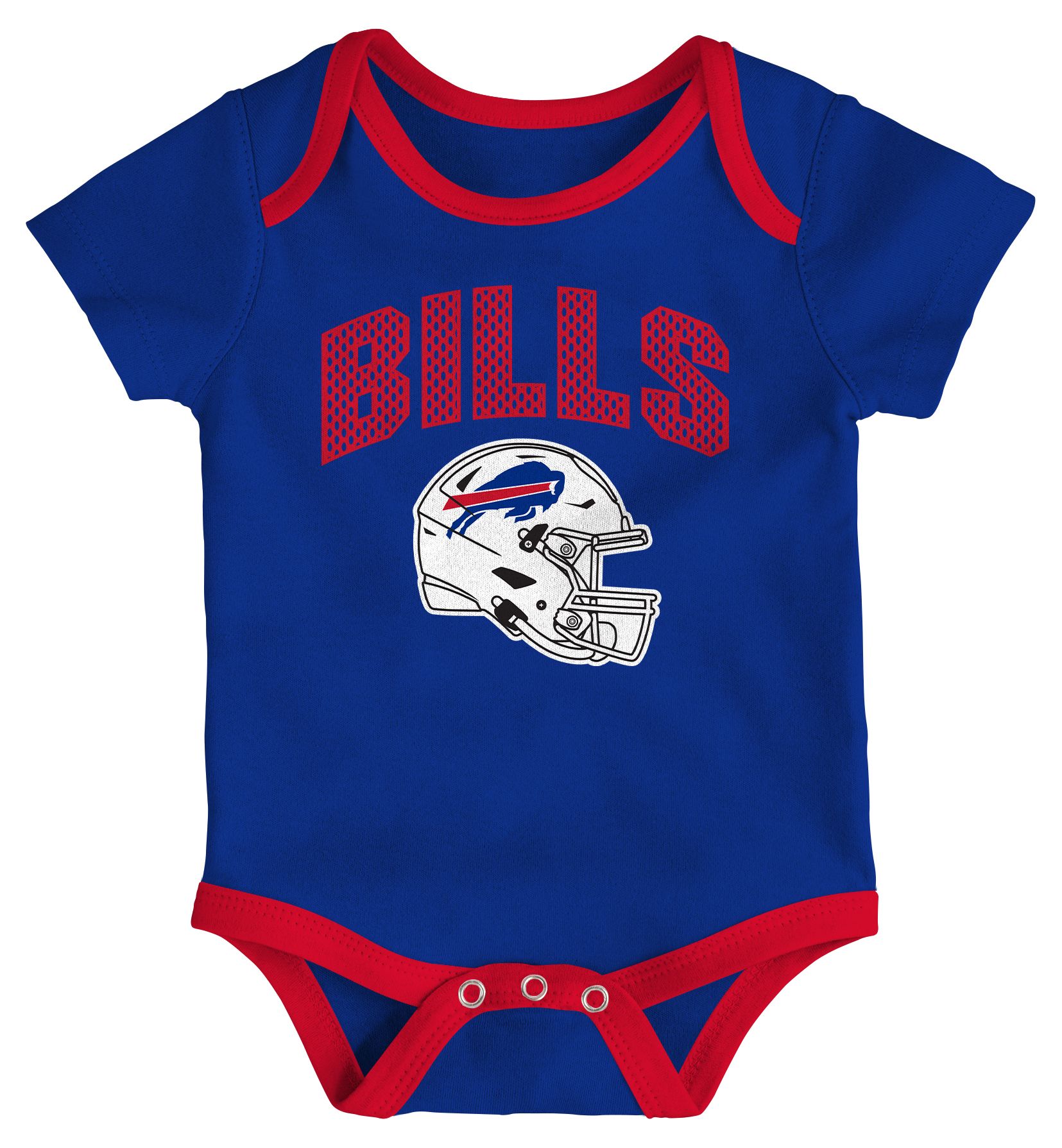 NFL Team Apparel Infant Buffalo Bills Royal All Day Play 3-Pack Creeper Set product image