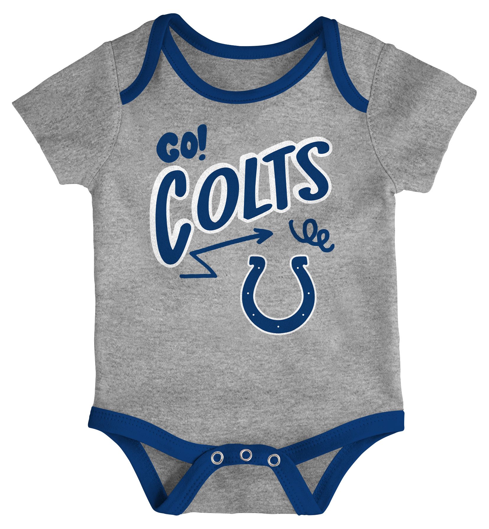 NFL Team Apparel Infant Indianapolis Colts Blue All Day Play 3-Pack Creeper Set product image