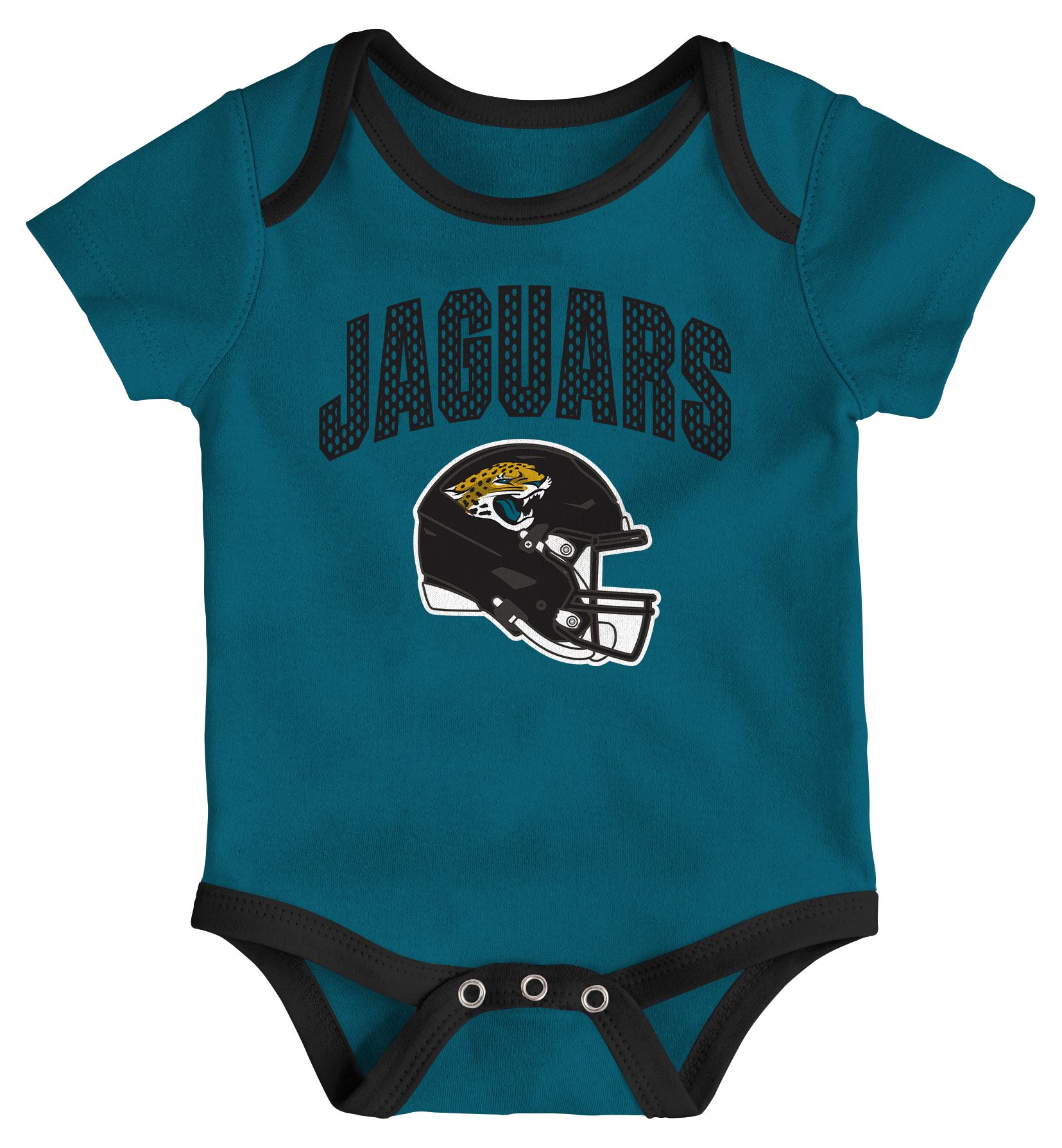NFL Team Apparel Infant Jacksonville Jaguars Teal All Day Play 3-Pack Creeper Set product image