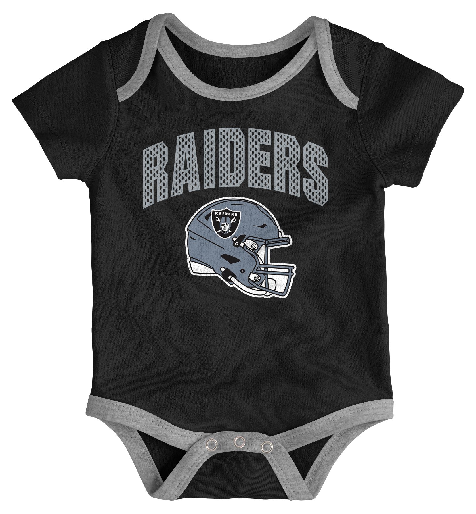 NFL Team Apparel Infant Las Vegas Raiders Black All Day Play 3-Pack Creeper Set product image