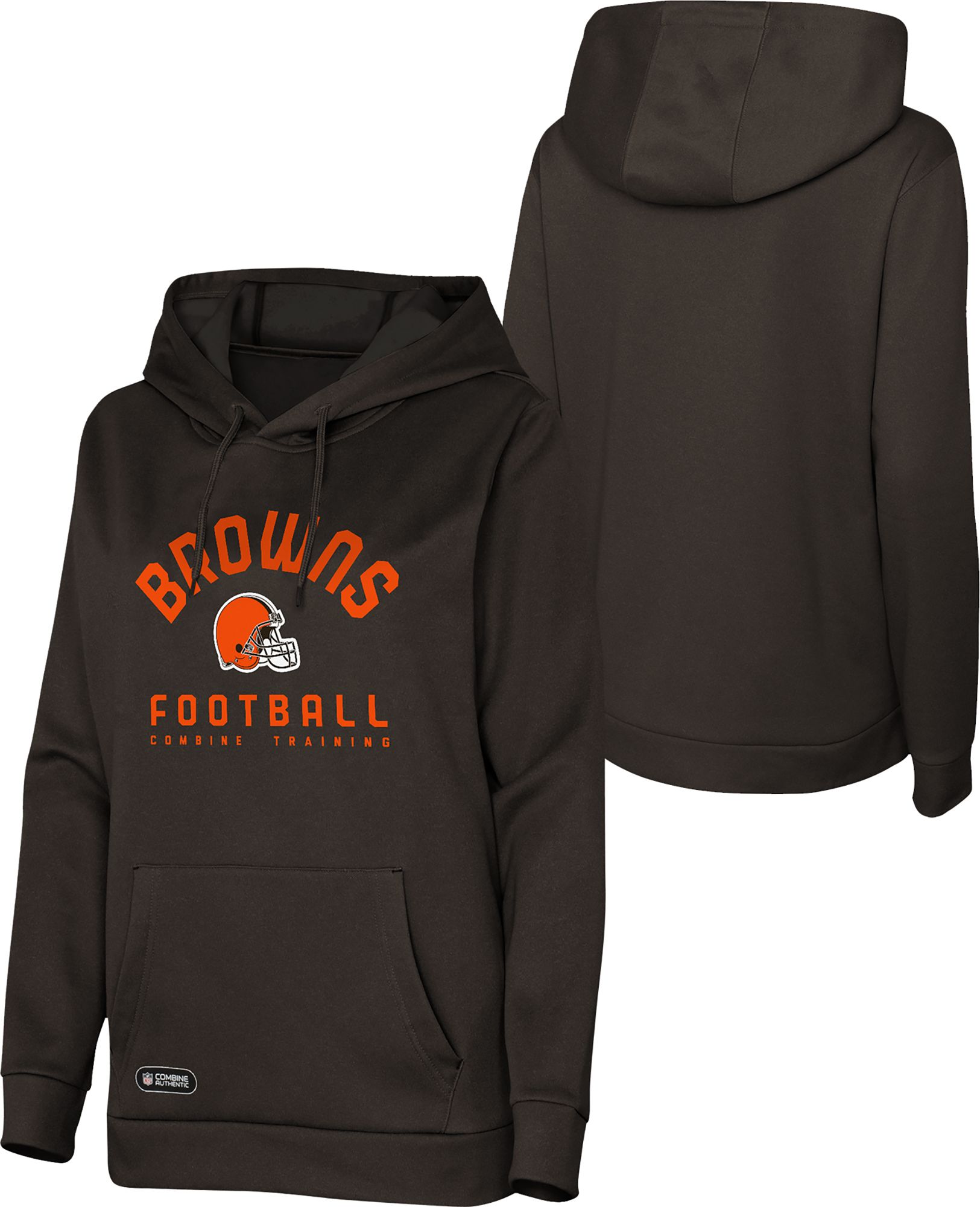 NFL Combine Women's Cleveland Browns Game Hype Team Color Hoodie